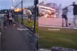 Σκηνές τρόμου: Από θαύμα δεν υπήρξε θάνατος σε «ραντεβού» οπαδών στη Β. Ιρλανδία (video)
