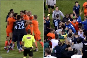 Αποβολές, προσωρινή διακοπή & άγρια σύρραξη στη φυσούνα: Απίστευτες εικόνες στο Λάτσιο – Ατρόμητος  