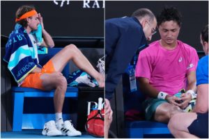Νίκη, τραυματισμός την ίδια ώρα με τον αντίπαλό του & αδιαθεσία για ball kid, σε ένα ματς για τον Τσιτσιπά!
